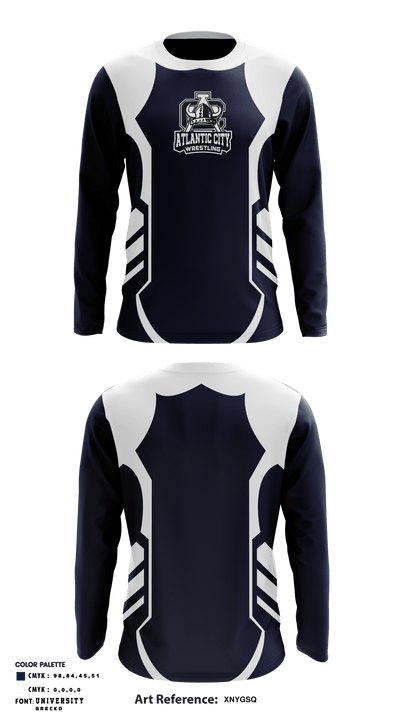 Atlantic City High School Wrestling 59289004 Long Sleeve Performance Shirt - 1