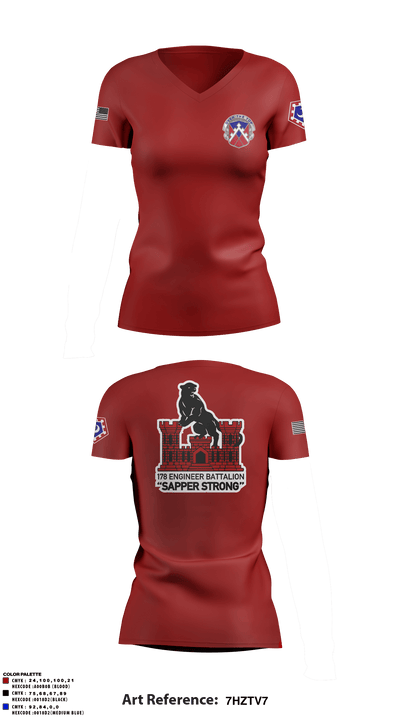 178th EN BN 26721135 Women's Short Sleeve V-neck Shirt - 1