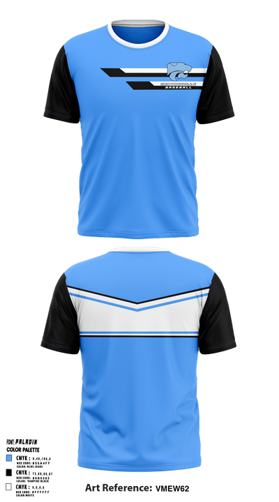 Centreville High School Baseball 91599231 Short Sleeve Performance Shirt - 1