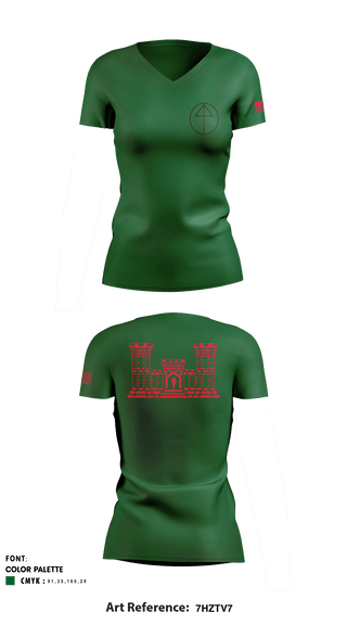 Women's Short Sleeve Vneck Shirt, , National Guard, Teamtime, Team time, sublimation, custom sports apparel, team uniforms, spirit wear, spiritwear, sports uniforms, custom shirts, team store, custom team store, fundraiser sports, apparel fundraiser
