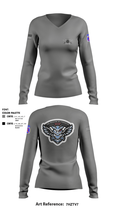 10th CAB H2F 35470377 Women's Long Sleeve V-neck Shirt - 7