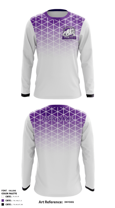 Pasco High School Basketball 78826156 Long Sleeve Shooting Shirt - 1