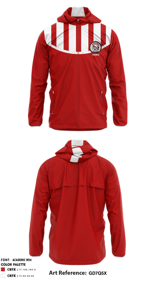 Windbreaker, Troy High School Tennis, Tennis, Teamtime, Team time, sublimation, custom sports apparel, team uniforms, spirit wear, spiritwear, sports uniforms, custom shirts, team store, custom team store, fundraiser sports, apparel fundraiser