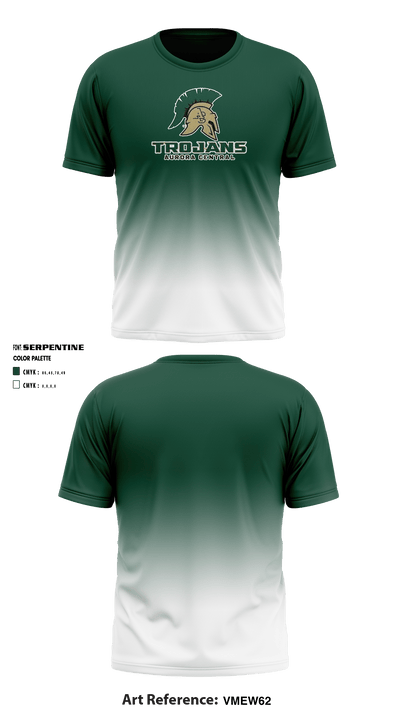 Aurora Central High School Football 76625256 Short Sleeve Performance Shirt - 1