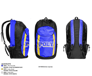 Gear Bag, Poly High School, Football, Teamtime, Team time, sublimation, custom sports apparel, team uniforms, spirit wear, spiritwear, sports uniforms, custom shirts, team store, custom team store, fundraiser sports, apparel fundraiser