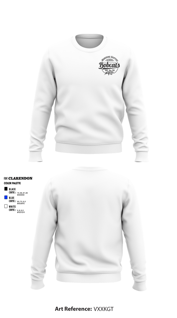 Crew Neck Sweatshirt, Munising Baptist School Bobcats, Men's Basketball, Teamtime, Team time, sublimation, custom sports apparel, team uniforms, spirit wear, spiritwear, sports uniforms, custom shirts, team store, custom team store, fundraiser sports, apparel fundraiser