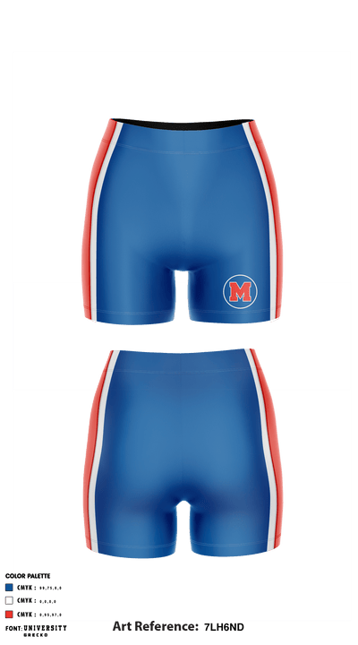 Midway High School Volleyball 88338972 Compression Shorts - 2