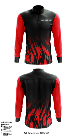 Quarter Zip Jacket, Gulf Coast Heat, Women's Basketball, Teamtime, Team time, sublimation, custom sports apparel, team uniforms, spirit wear, spiritwear, sports uniforms, custom shirts, team store, custom team store, fundraiser sports, apparel fundraiser