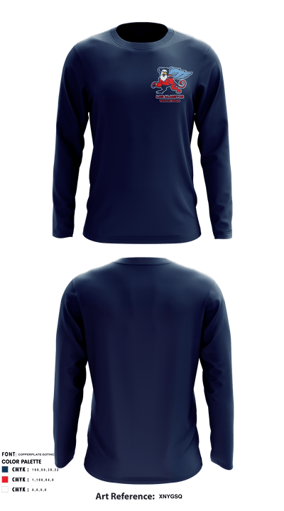 Los Alamitos High School Water Polo 27043087 Long Sleeve Performance Shirt - 2