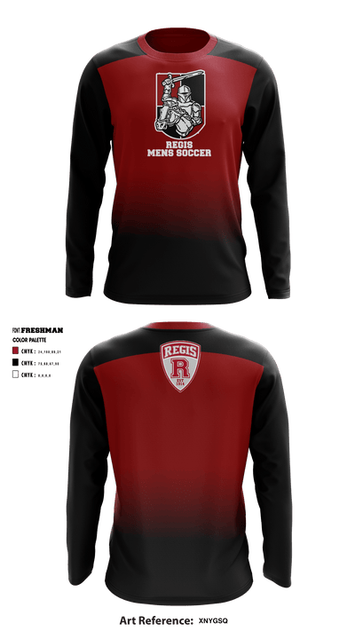 Regis High School Soccer 67289925 Long Sleeve Performance Shirt - 1