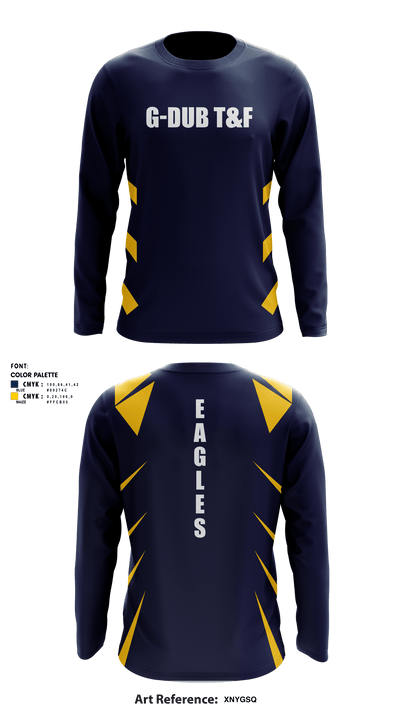 George Washington track and field 9961451 Long Sleeve Performance Shirt - 8