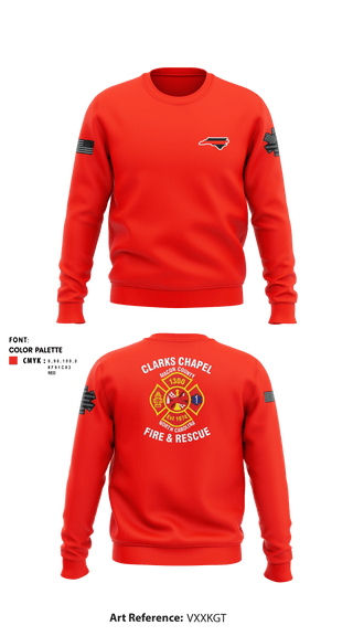 Crew Neck Sweatshirt, Clarks Chapel Fire & Rescue, Fire Department, Teamtime, Team time, sublimation, custom sports apparel, team uniforms, spirit wear, spiritwear, sports uniforms, custom shirts, team store, custom team store, fundraiser sports, apparel fundraiser