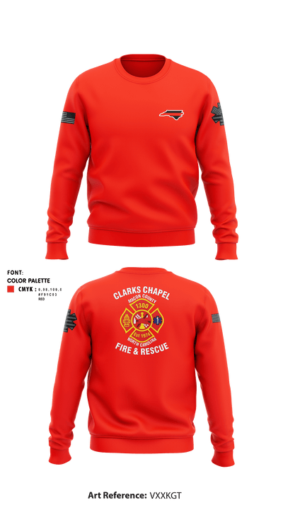 Clarks Chapel Fire & Rescue 66405091 Crew Neck Sweatshirt - 3
