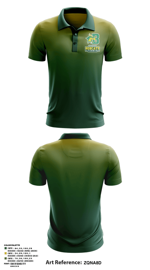 Short Sleeve Performance Polo, Bobcat Tennis, Tennis, Teamtime, Team time, sublimation, custom sports apparel, team uniforms, spirit wear, spiritwear, sports uniforms, custom shirts, team store, custom team store, fundraiser sports, apparel fundraiser