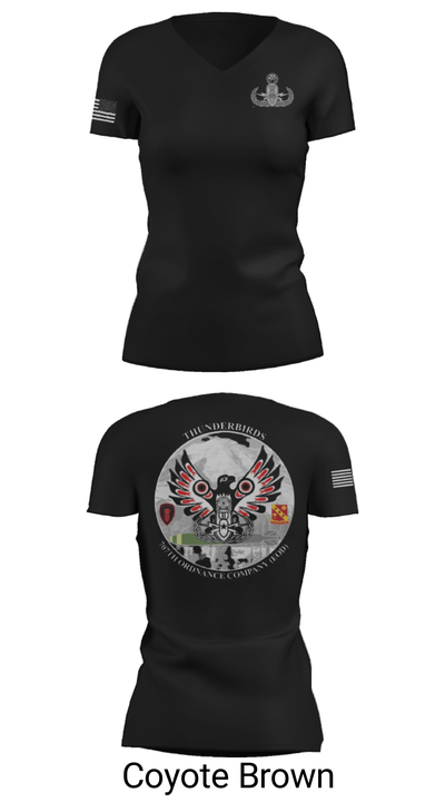 707th OD CO (EOD) 59109694 Women's Short Sleeve V-neck Shirt - 8