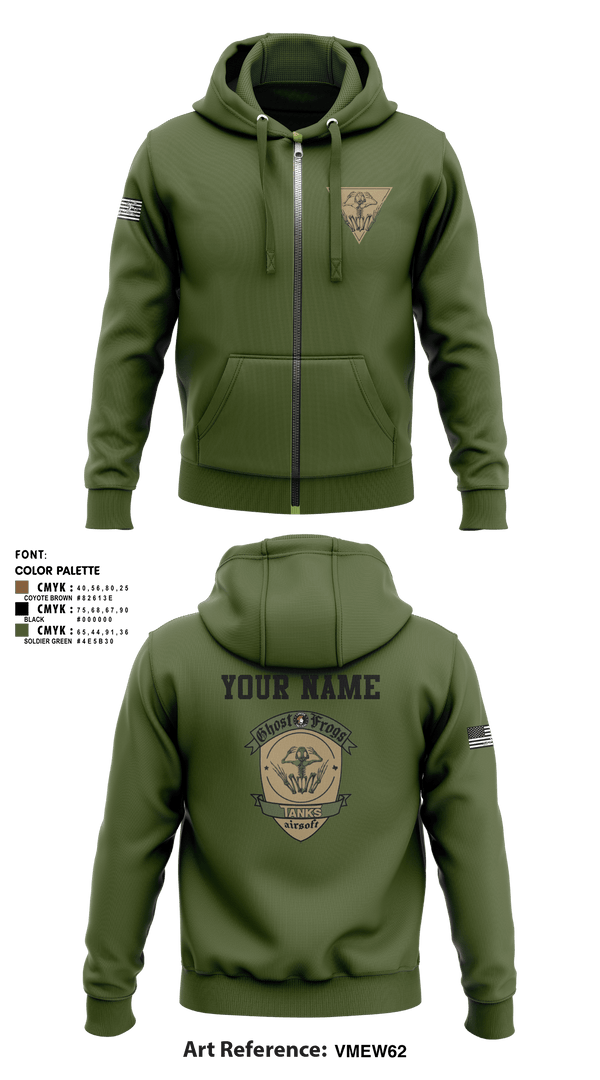 Zip Hoodie, Ghost Frogs, Golf, Teamtime, Team time, sublimation, custom sports apparel, team uniforms, spirit wear, spiritwear, sports uniforms, custom shirts, team store, custom team store, fundraiser sports, apparel fundraiser