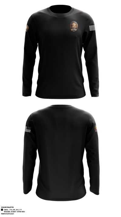 Winchester Police Department 95350868 Long Sleeve Performance Shirt - 1