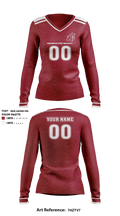 Washington State University Volleyball 5484408 Women's Long Sleeve V-neck Shirt - 1