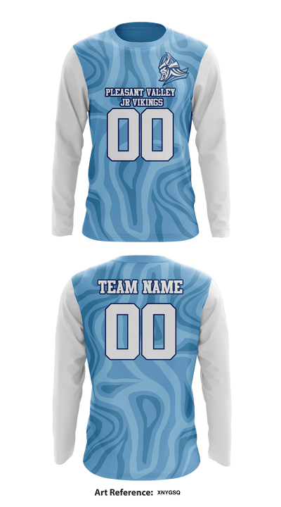 Pleasant Valley Jr Vikings 90852984 Long Sleeve Performance Shirt - 2