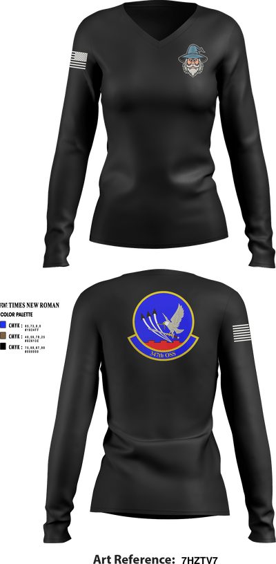 Rescue AFE 23786541 Women's Long Sleeve V-neck Shirt - 7