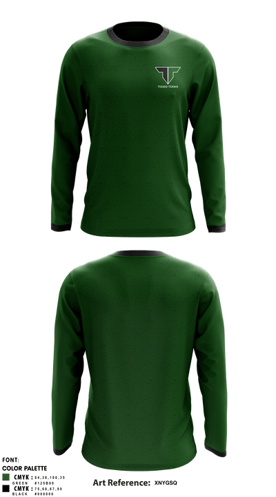 Tigard High School Tennis 55751145 Long Sleeve Performance Shirt - 1