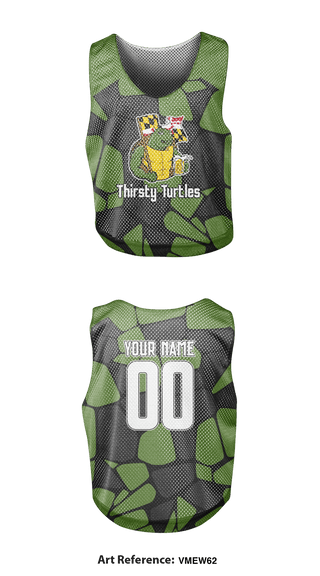 Thirsty Turtles 1999615 Mens Lacrosse Pinnie - 1