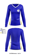 Warwick Veterans Memorial HS 45447557 Women's Long Sleeve V-neck Shirt - 1