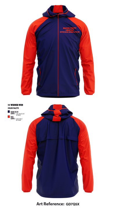 Nassau County Lacrosse Officials Association 18652330 Windbreaker - 1