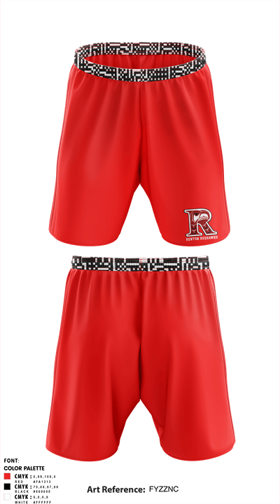 Renton Redhawks 34124165 Athletic Shorts With Pockets - 1