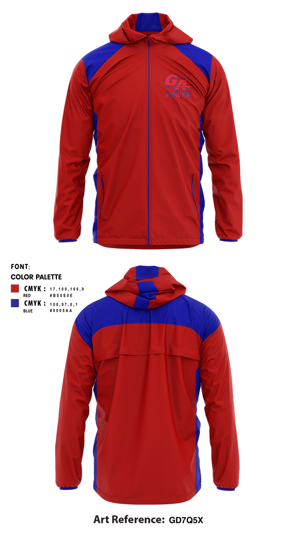 Windbreaker, Ga Power Fastpitch Organization, Softball, Teamtime, Team time, sublimation, custom sports apparel, team uniforms, spirit wear, spiritwear, sports uniforms, custom shirts, team store, custom team store, fundraiser sports, apparel fundraiser