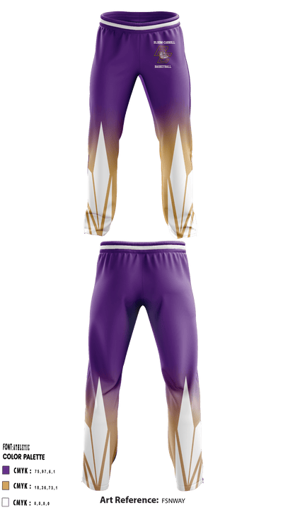 Bloom-Carroll High School Basketball 84871599 Sweatpants - 1
