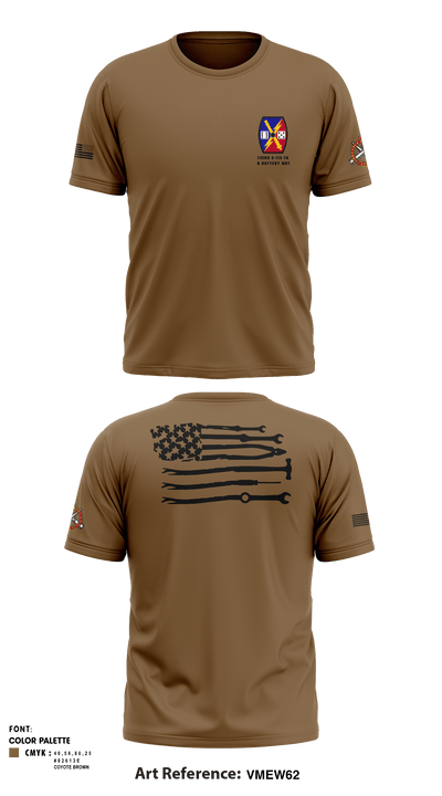 732nd 5-113 FA B Battery MST 32586905 Short Sleeve Performance Shirt - 3
