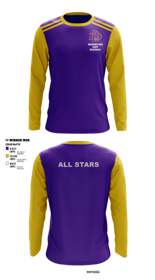 Long Sleeve Performance Shirt, Diamond Bar Pony Baseball, Baseball, Teamtime, Team time, sublimation, custom sports apparel, team uniforms, spirit wear, spiritwear, sports uniforms, custom shirts, team store, custom team store, fundraiser sports, apparel fundraiser