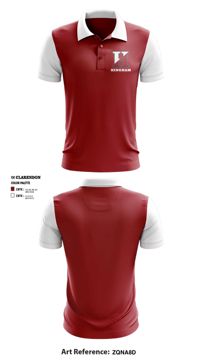 Hingham High School 58951537 Short Sleeve Performance Polo - 2