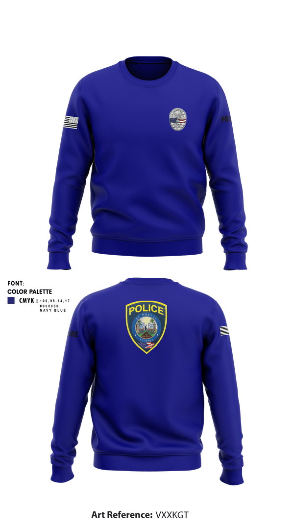 Crew Neck Sweatshirt, , Police, Teamtime, Team time, sublimation, custom sports apparel, team uniforms, spirit wear, spiritwear, sports uniforms, custom shirts, team store, custom team store, fundraiser sports, apparel fundraiser