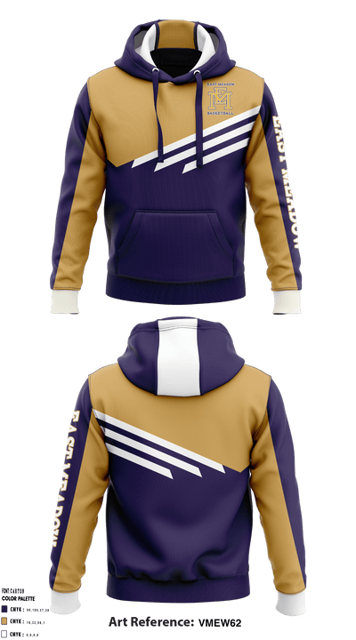 East Meadow High School Basketball 25395944 Hoodie - 1