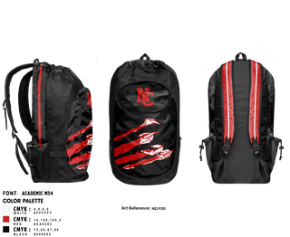 Gear Bag, North Central Panthers Volleyball, Women's Volleyball, Teamtime, Team time, sublimation, custom sports apparel, team uniforms, spirit wear, spiritwear, sports uniforms, custom shirts, team store, custom team store, fundraiser sports, apparel fundraiser