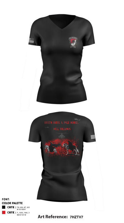B Troop 6-6 CAV 27154728 Women's Short Sleeve V-neck Shirt - 1