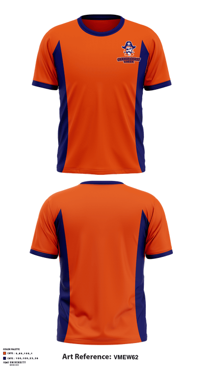 Orange Coast College Cheer 35245430 Short Sleeve Performance Shirt - 1