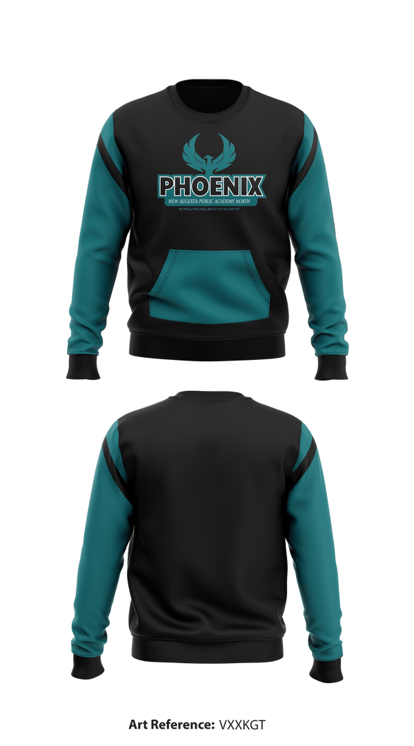 Crew Neck Sweatshirt, New Augusta Public Academy North Middle School, School Spirit Store, Teamtime, Team time, sublimation, custom sports apparel, team uniforms, spirit wear, spiritwear, sports uniforms, custom shirts, team store, custom team store, fundraiser sports, apparel fundraiser