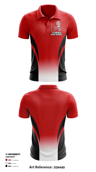 Short Sleeve Performance Polo, Florence High School Swimming, School Spirit Store, Teamtime, Team time, sublimation, custom sports apparel, team uniforms, spirit wear, spiritwear, sports uniforms, custom shirts, team store, custom team store, fundraiser sports, apparel fundraiser