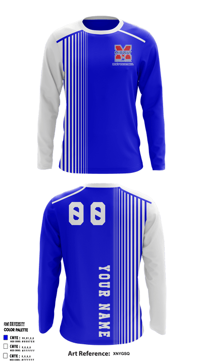 Midway Middle School Volleyball 52277995 Long Sleeve Performance Shirt - 1