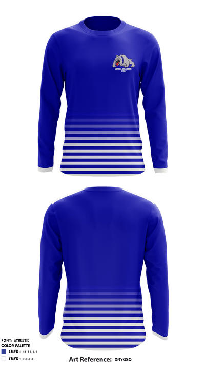 Lovell High School Golf 62782506 Long Sleeve Performance Shirt - 1