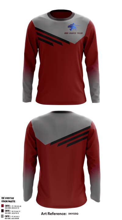 SHS Dance Team 8532848 Long Sleeve Performance Shirt - 1