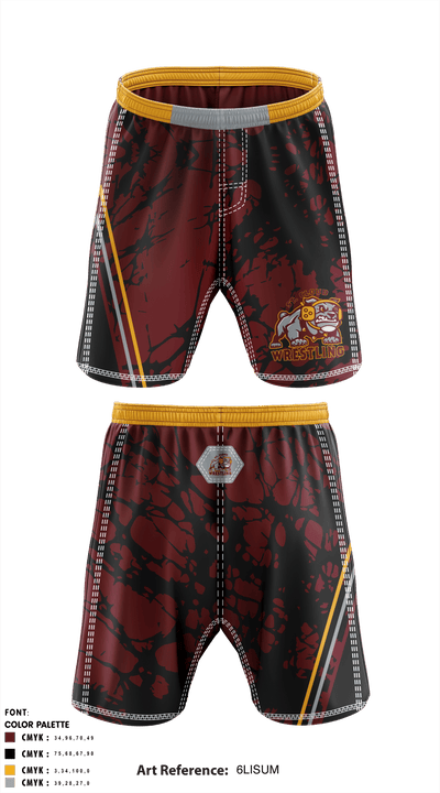 Saint Cloud High School wrestling 98098396 Fight Shorts - 2