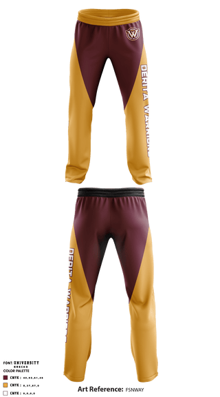 Sweatpants, Derita Warriors, Football, Teamtime, Team time, sublimation, custom sports apparel, team uniforms, spirit wear, spiritwear, sports uniforms, custom shirts, team store, custom team store, fundraiser sports, apparel fundraiser
