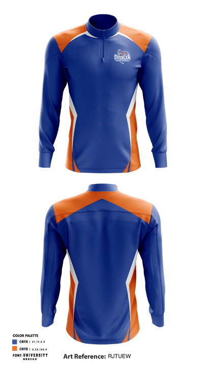 Overlea High School Basketball 81637394 Quarter Zip Jacket - 1
