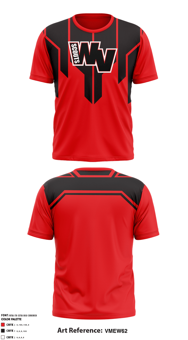 Short Sleeve Performance Shirt, West Valley Scouts, Football, Teamtime, Team time, sublimation, custom sports apparel, team uniforms, spirit wear, spiritwear, sports uniforms, custom shirts, team store, custom team store, fundraiser sports, apparel fundraiser