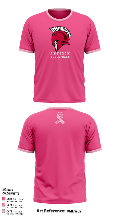 Antioch Middle School Volleyball 9817929 Short Sleeve Performance Shirt - 3