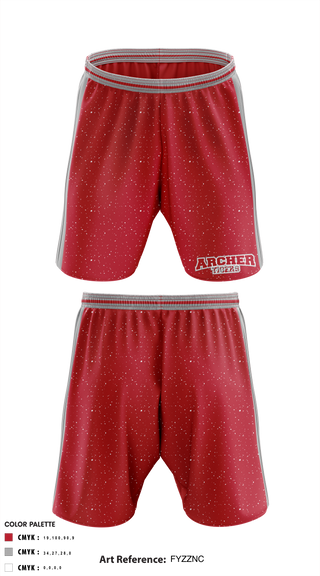 Athletic Shorts With Pockets, Archer Athletic Association, School Spirit Store, Teamtime, Team time, sublimation, custom sports apparel, team uniforms, spirit wear, spiritwear, sports uniforms, custom shirts, team store, custom team store, fundraiser sports, apparel fundraiser